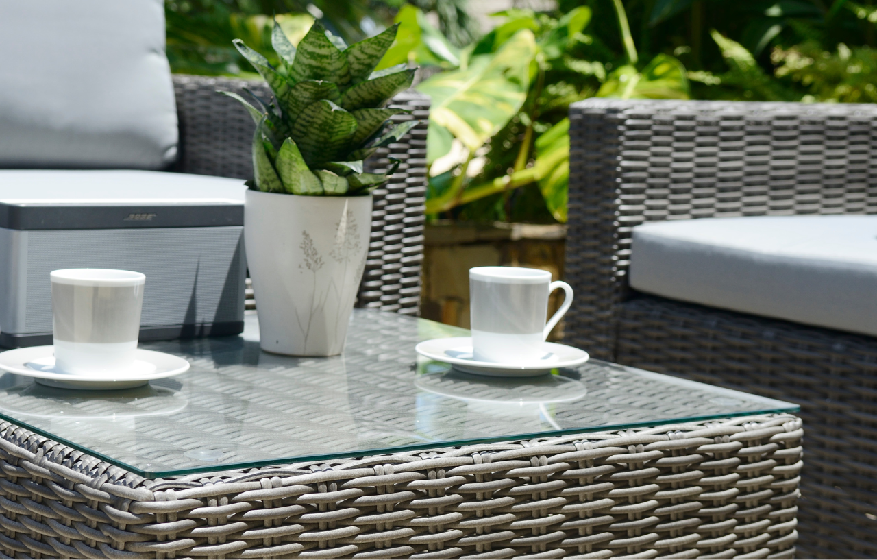 Marbella Grey 5 Seater Chaise Garden Sofa and Armchair Lounge Set