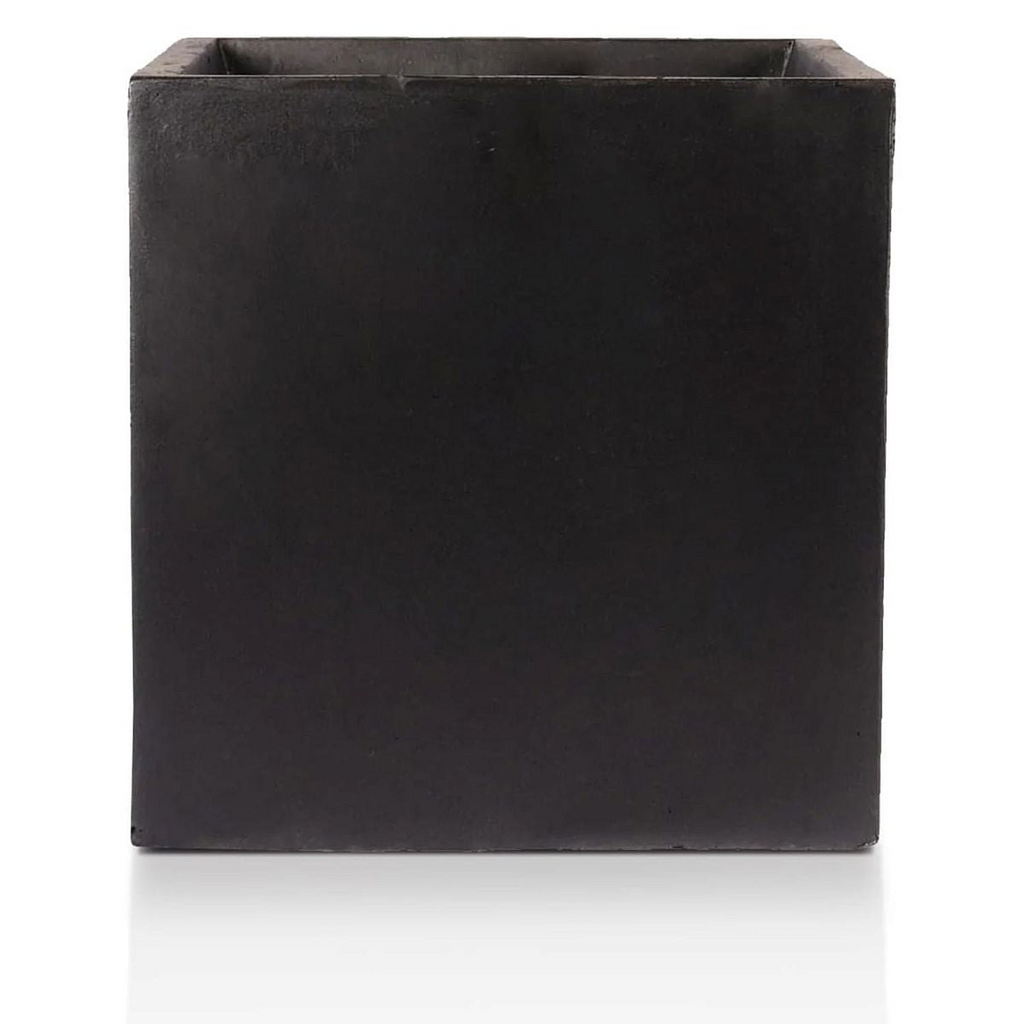 IDEALIST Lite Contemporary Flower Box Square Garden Planter, Faux Lead Light Concrete Outdoor Large Plant Pot H60 L60 W60 cm, 195L