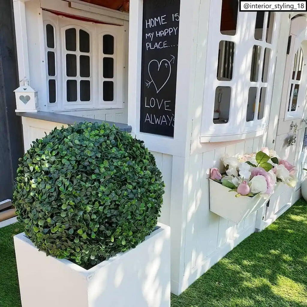 IDEALIST Lite Contemporary Flower Box Square Garden Planter, Faux Lead Concrete Outdoor Large Plant Pot H40 L40 W40 cm, 65L