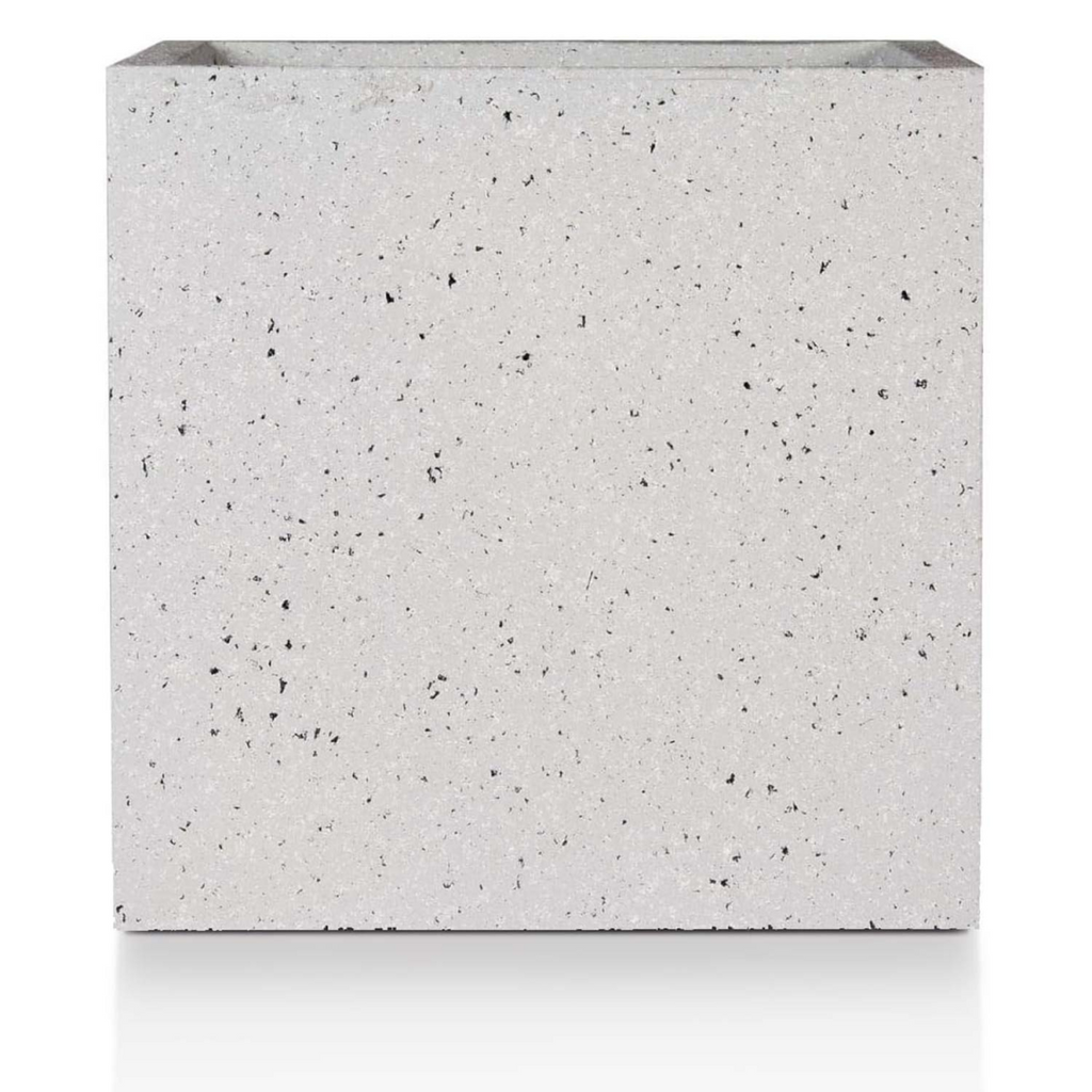 IDEALIST Lite Contemporary Flower Box Square Garden Planter, Light Concrete Outdoor Large Plant Pot H40 L40 W40 cm, 65L