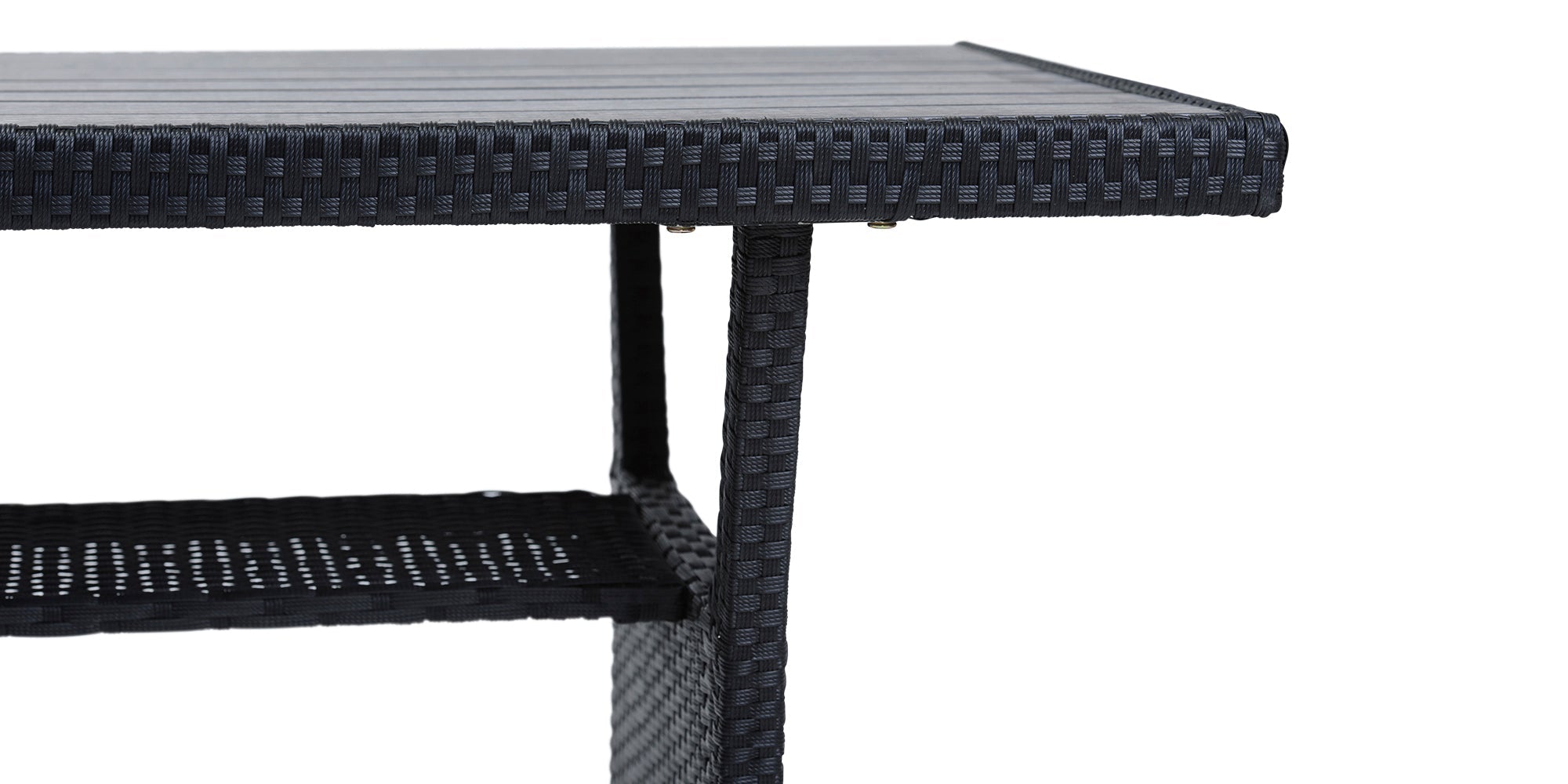 Stockholm 6 Seater Black Rattan Corner Set and Cover Bundle