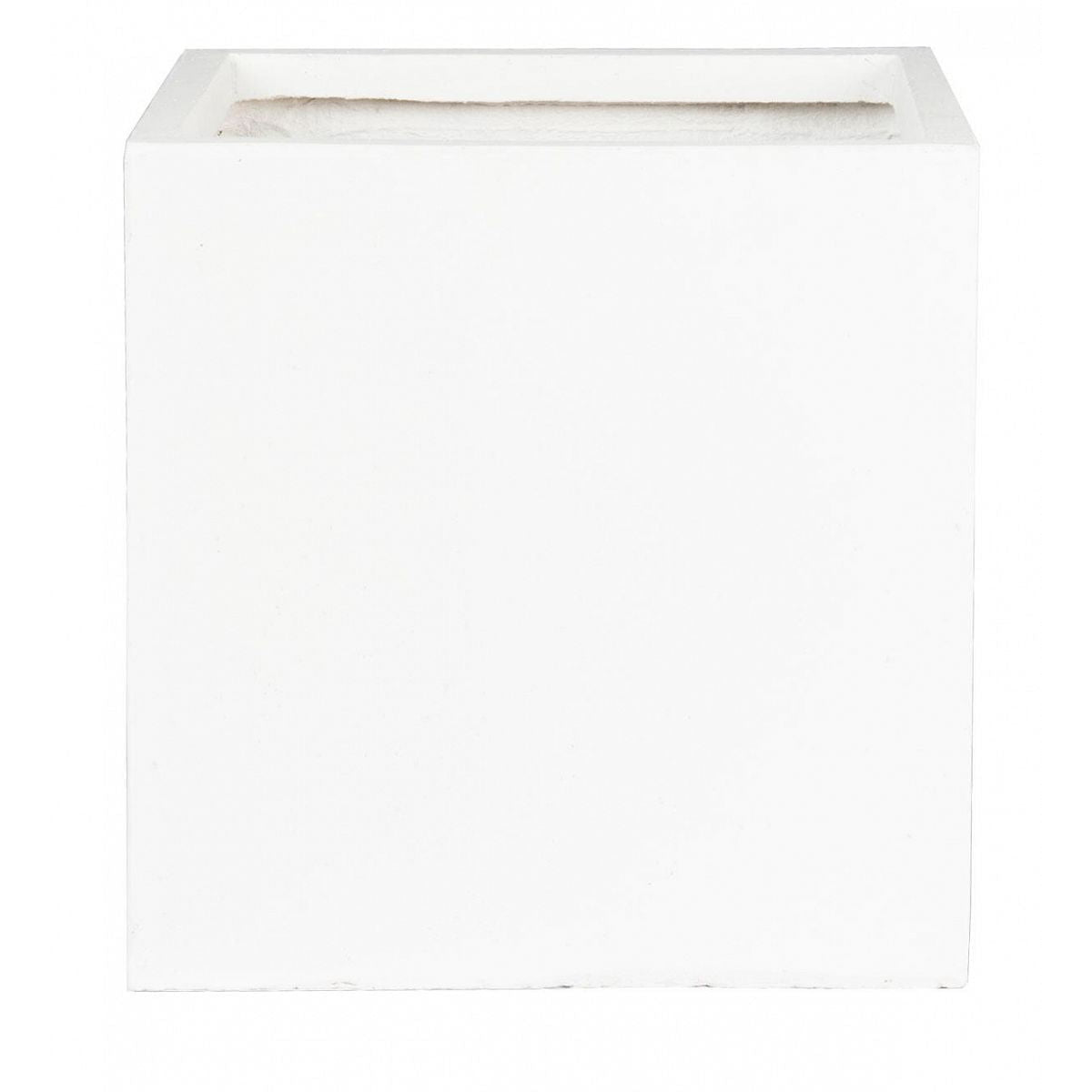 IDEALIST Lite Contemporary Flower Box Square Garden Planter, Faux Lead Light Concrete Outdoor Large Plant Pot H60 L60 W60 cm, 195L