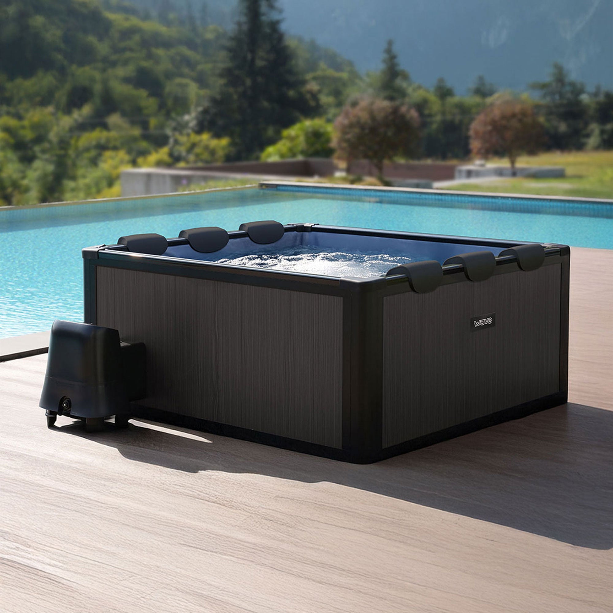 WaveSpa Adriatic 6 Person Square Aluminium Frame Hot Tub