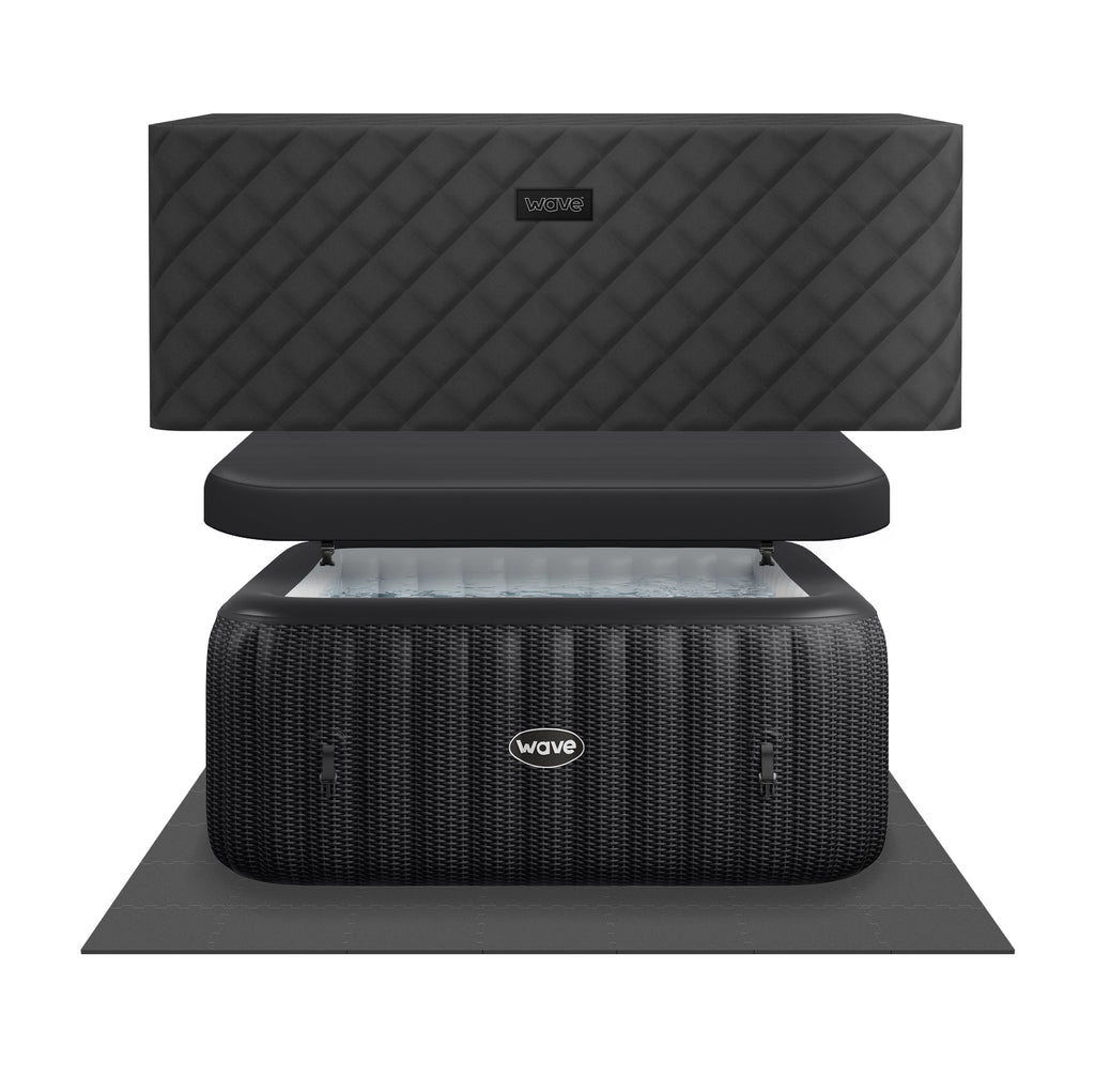 WaveSpa Pacific Inflatable Hot Tub with Integrated Heater – 4–6 Person