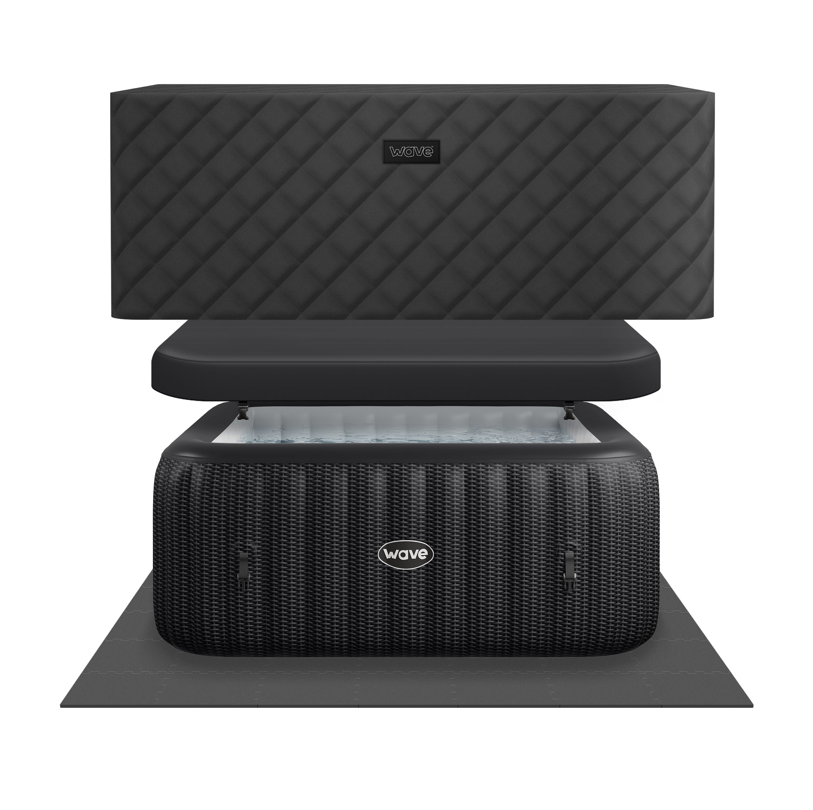 WaveSpa Pacific Inflatable Hot Tub with Integrated Heater – 4–6 Person