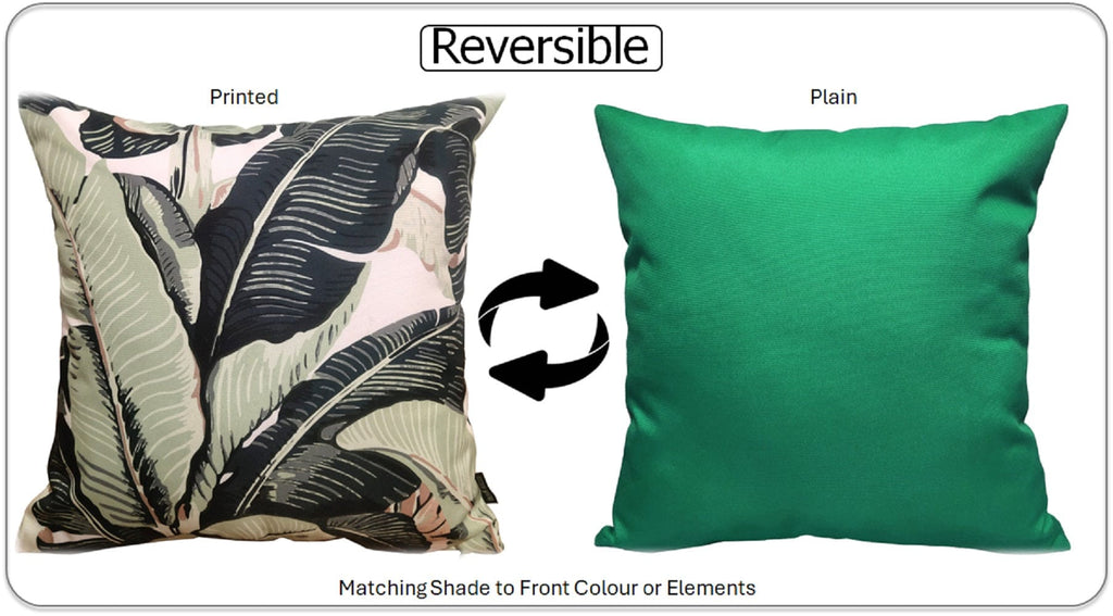 OLIVIA ROCCO Banza Waterproof Cushion Covers 43 x 43 cm Reversible Breathable Decorative Indoor Outdoor Use Patio Garden Sofa Bed Chair
