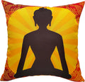 OLIVIA ROCCO Buddha Waterproof Cushion Covers 43x43 cm Reversible Breathable Decorative Cover For Indoor Outdoor Patio Garden Sofa Bed Chair
