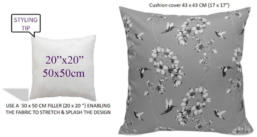 OLIVIA ROCCO Jardin Silver Waterproof Cushion Covers 17x17 Inch Indoor Outdoor Weather-Resistant Patio Garden Balcony Decor