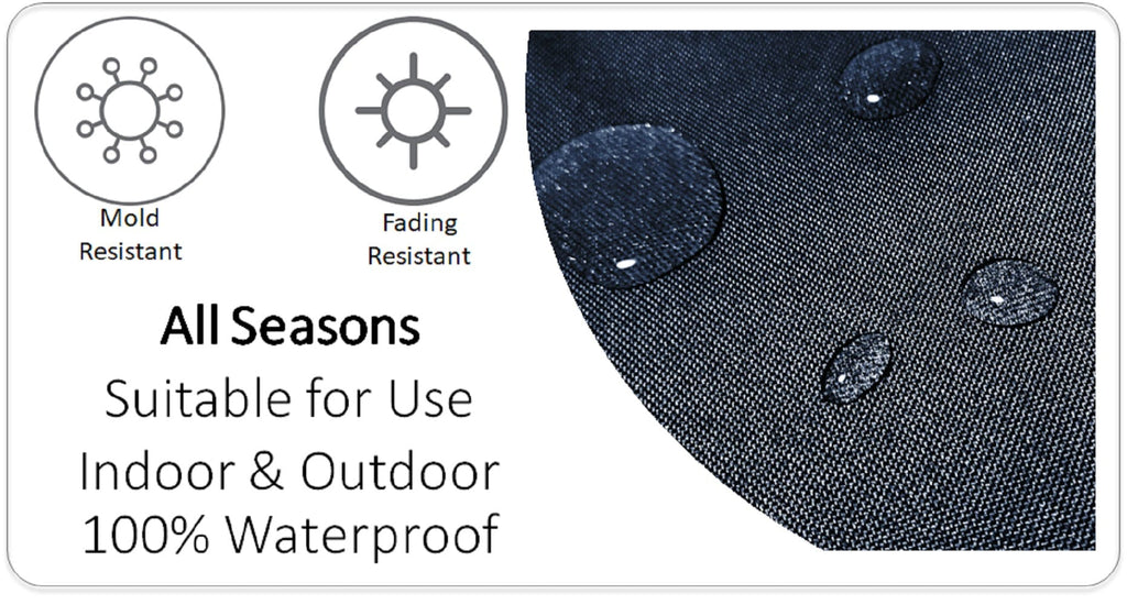 OLIVIA ROCCO Jardin Silver Waterproof Cushion Covers 17x17 Inch Indoor Outdoor Weather-Resistant Patio Garden Balcony Decor