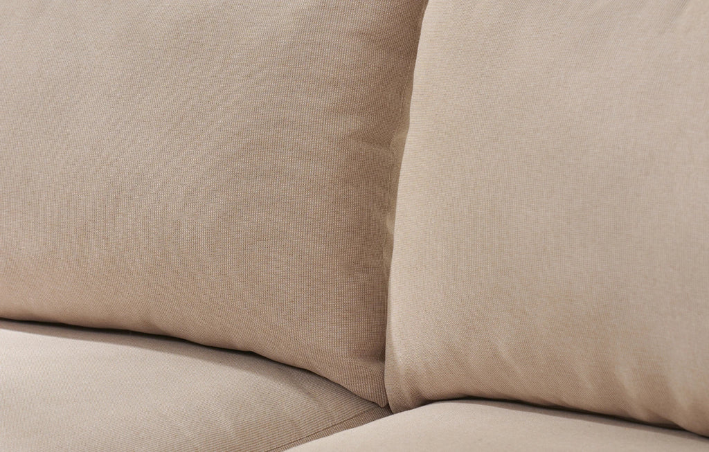 Kiki Beige 3-Seater Organic Garden Chaise Sofa