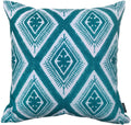 OLIVIA ROCCO Meze Teal Waterproof Cushion Covers 43 x 43 cm Reversible Breathable Indoor Outdoor Decorative Cover for Patio Garden Sofa Bed Chair