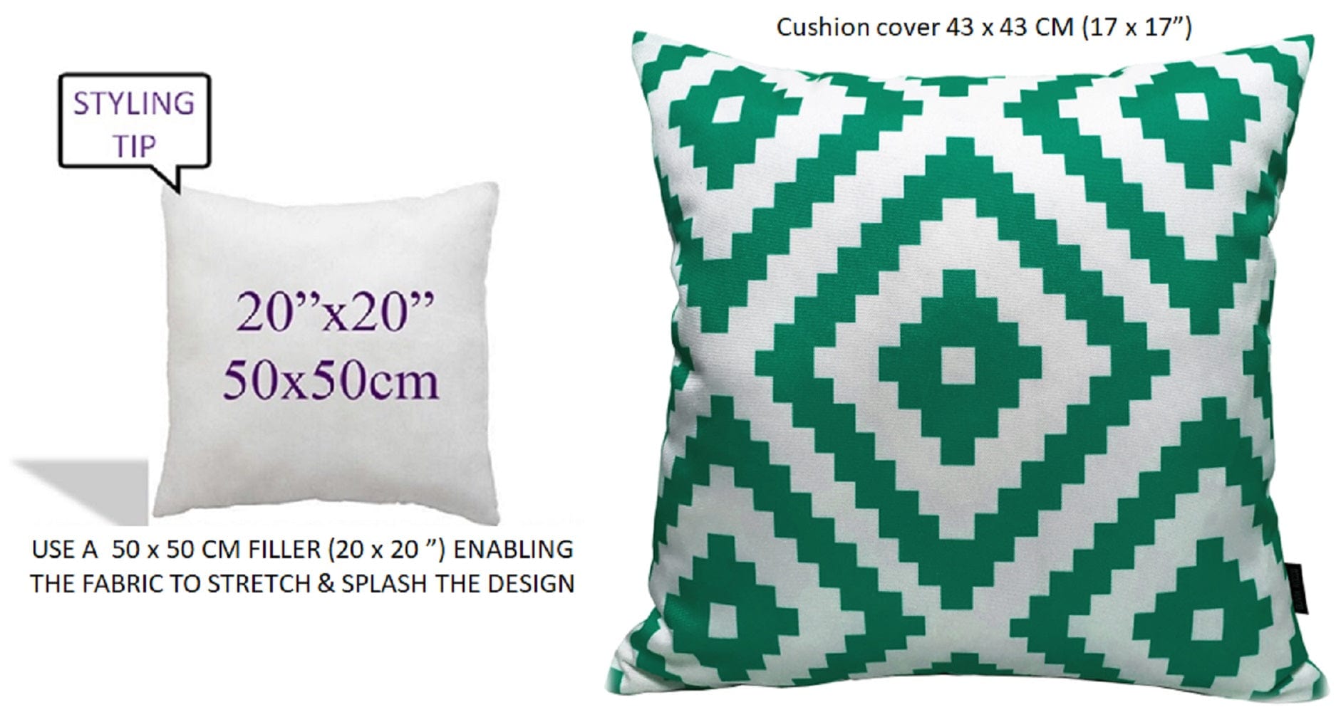 OLIVIA ROCCO Nairobi Lime Green Waterproof Decorative Cushion Covers 43 x 43 cm Reversible Breathable For Indoor And Outdoor Use