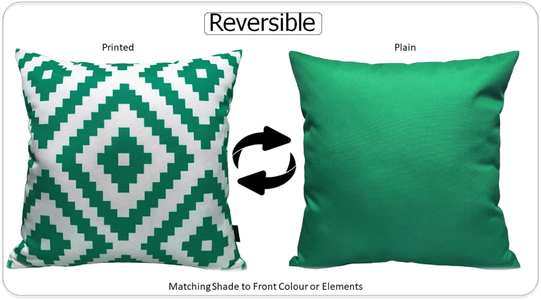 OLIVIA ROCCO Nairobi Lime Green Waterproof Decorative Cushion Covers 43 x 43 cm Reversible Breathable For Indoor And Outdoor Use