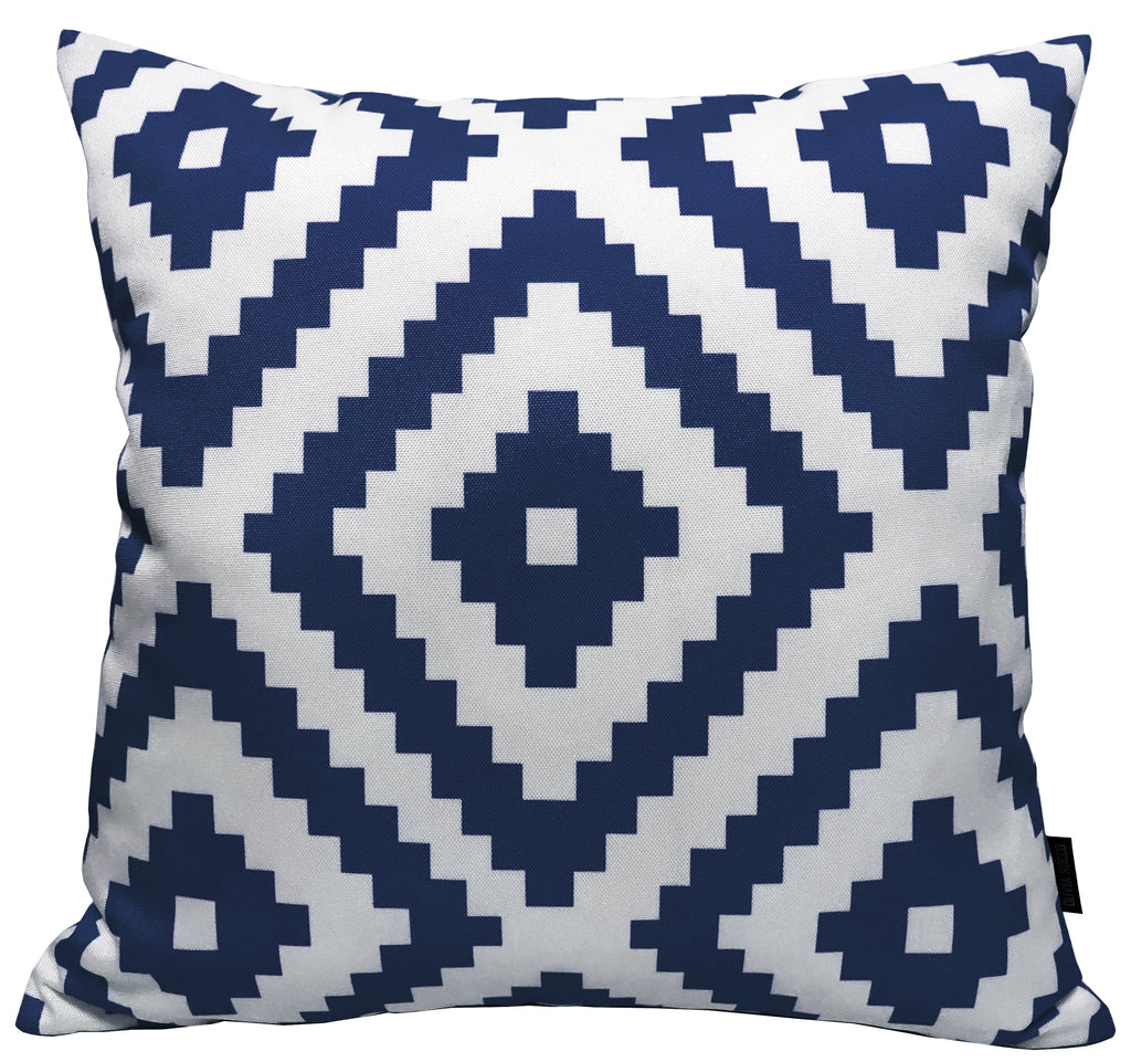 OLIVIA ROCCO Nairobi Navy Waterproof Outdoor Cushion Covers 43x43 CM Weather-Resistant Decorative Cushions For Patio And Garden