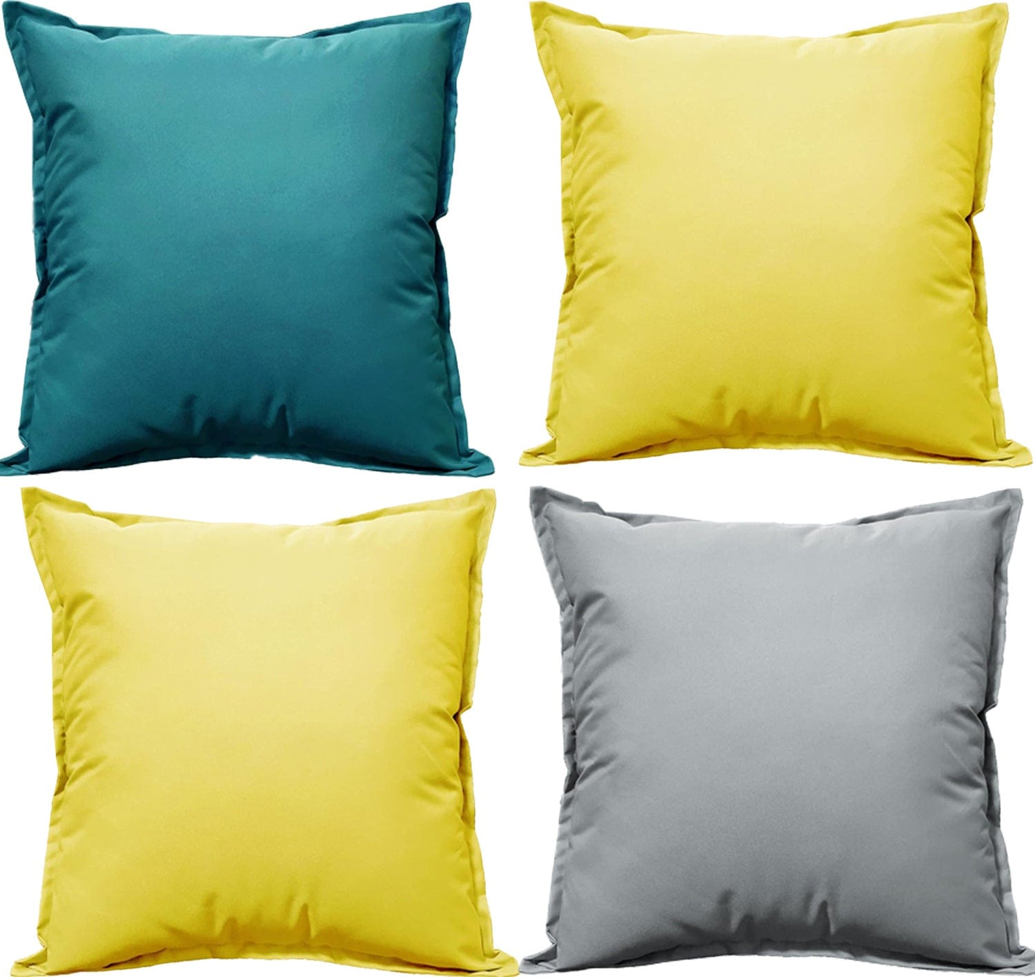 OLIVIA ROCCO Pack Of 4 Waterproof Cushion Covers 60 x 60 cm For Outdoor And Indoor Use Weatherproof Breathable Decorative Cushion Covers