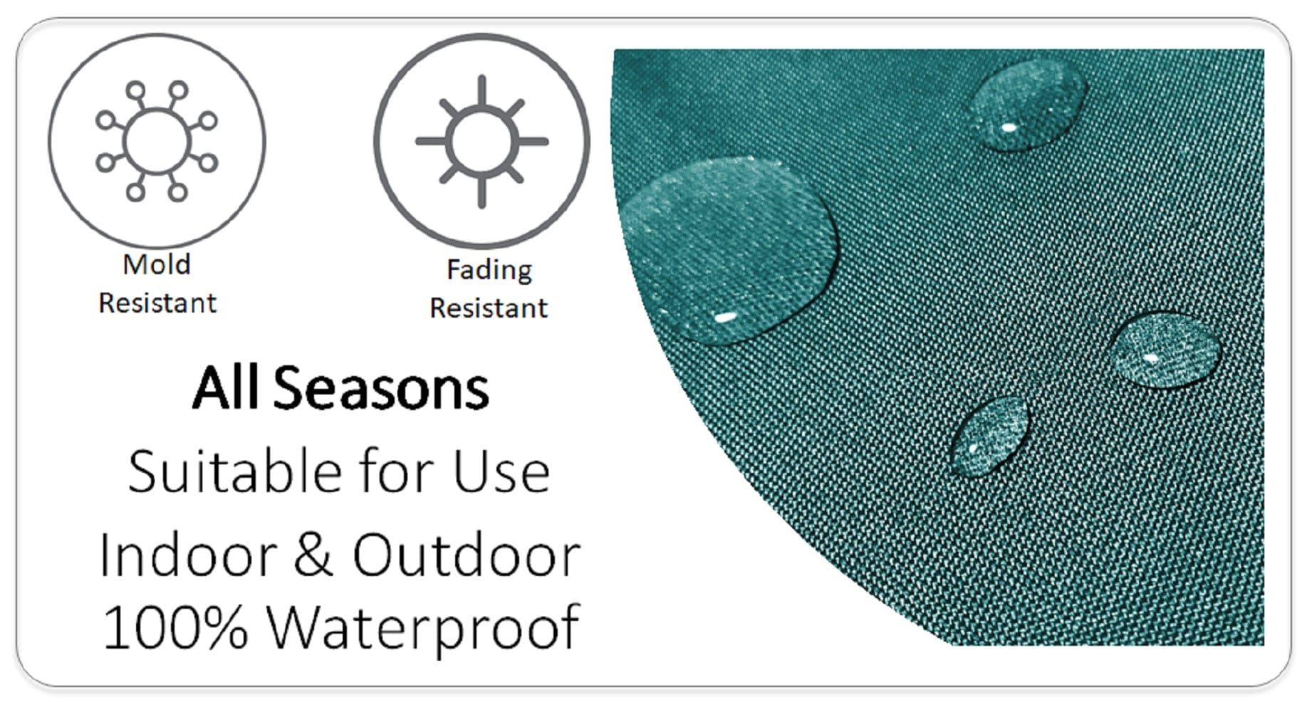 OLIVIA ROCCO Pelican Outdoor Waterproof Weather-Resistant Cushion Covers 43x43 cm for Patio, Garden, Beach and Indoor Use