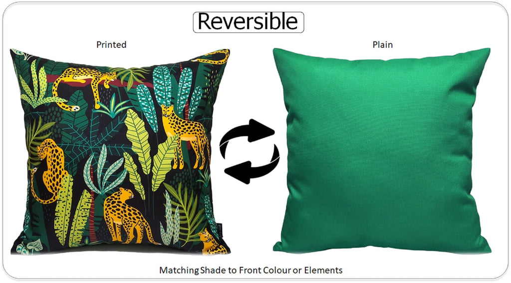 OLIVIA ROCCO Outdoor Cushion Covers 43x43 cm Waterproof And Weather Resistant For Patio Garden Travel Premium Outdoor Decor