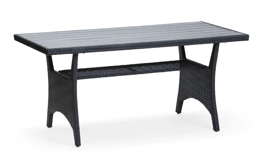 Stockholm 6 Seater Black Rattan Corner Set and Cover Bundle