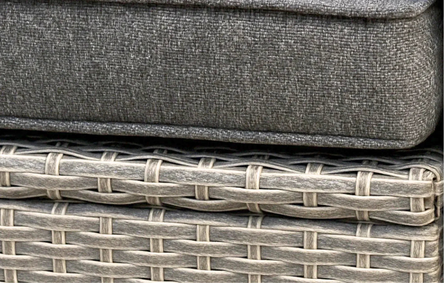 Stockholm Rattan Grey 4 Seater Garden Chaise Lounge Set with Armchair