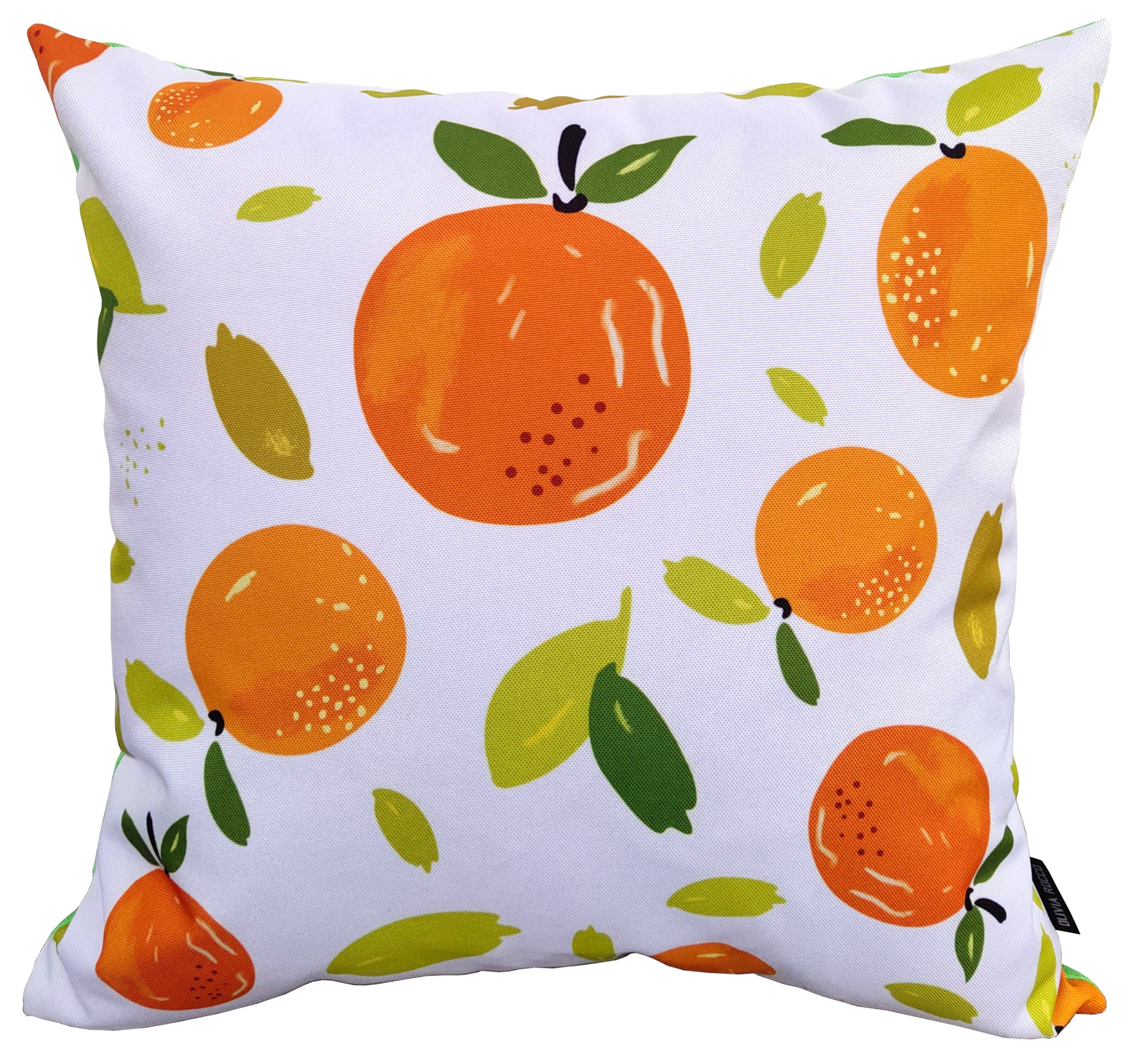 OLIVIA ROCCO Summer Fruits Waterproof Cushion Covers 43 x 43 cm Reversible Indoor Outdoor Patio Garden Decor Breathable Outdoor Cover