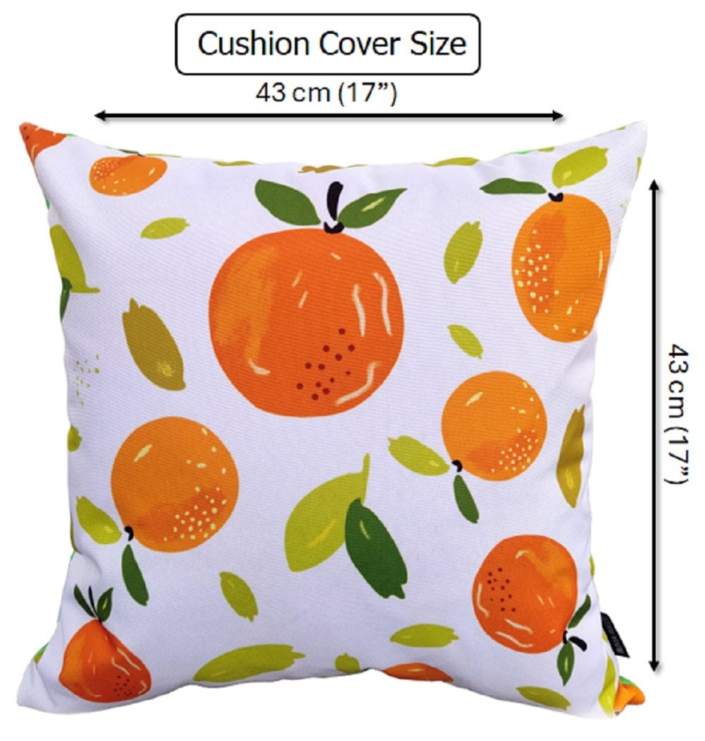 OLIVIA ROCCO Summer Fruits Waterproof Cushion Covers 43 x 43 cm Reversible Indoor Outdoor Patio Garden Decor Breathable Outdoor Cover