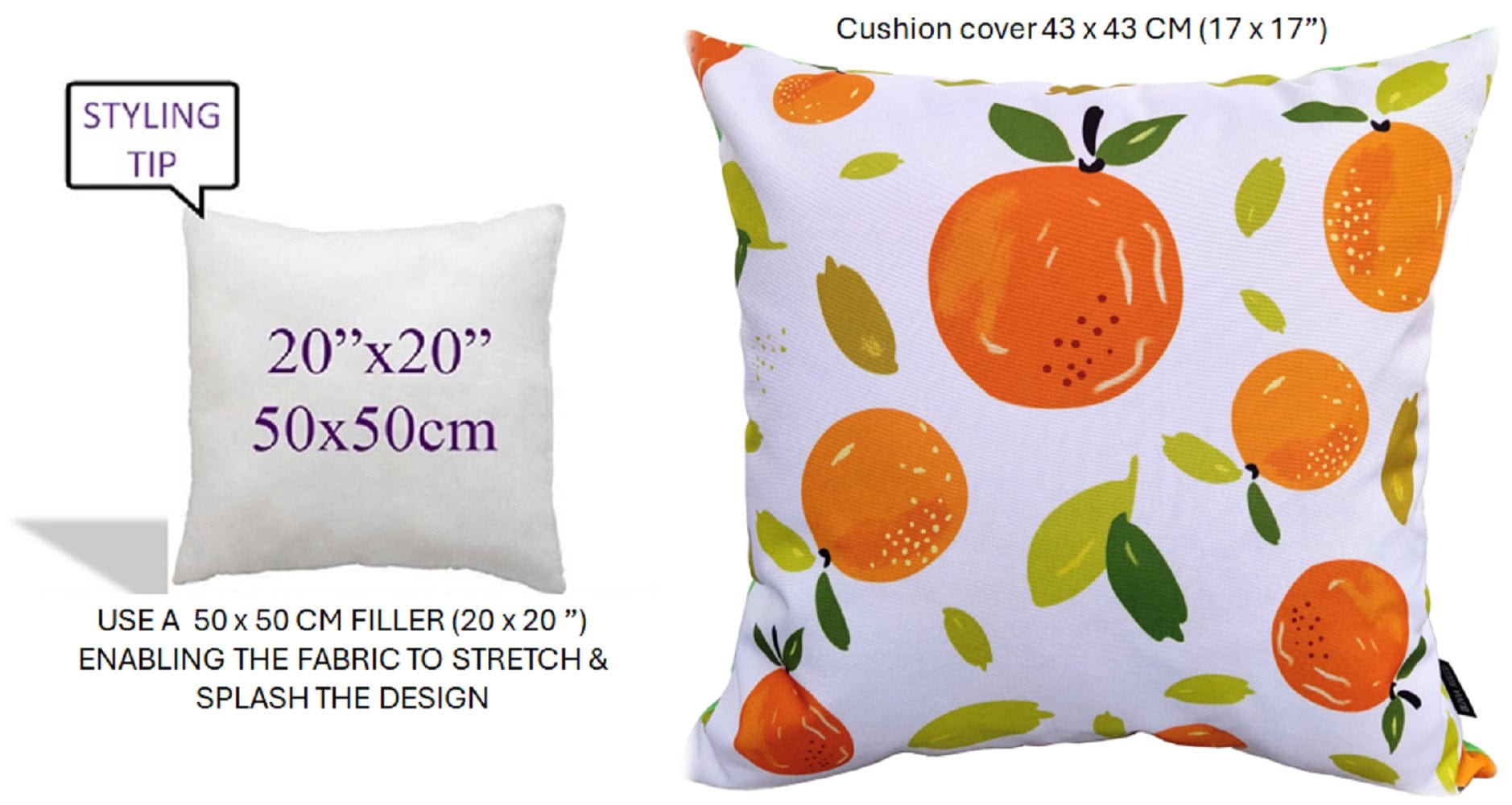 OLIVIA ROCCO Summer Fruits Waterproof Cushion Covers 43 x 43 cm Reversible Indoor Outdoor Patio Garden Decor Breathable Outdoor Cover