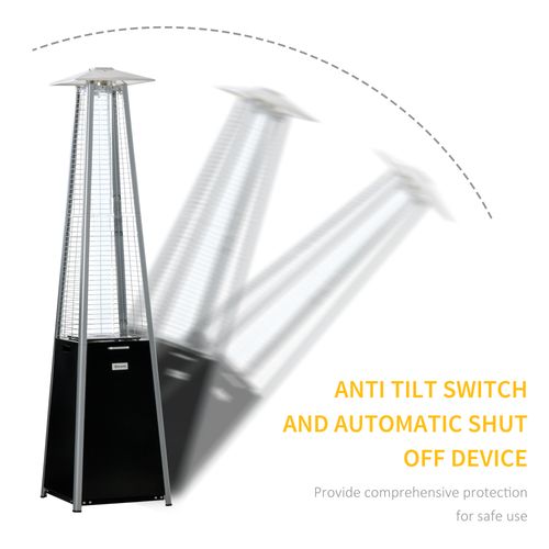 11.2KW Outdoor Gas Heater Freestanding Pyramid Propane Garden Tower Heater