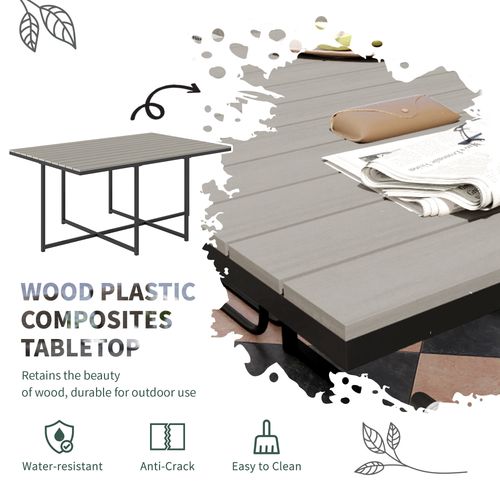 Outsunny Rattan Dining Set, Garden Table & Chair Sets w/ Space-saving Design