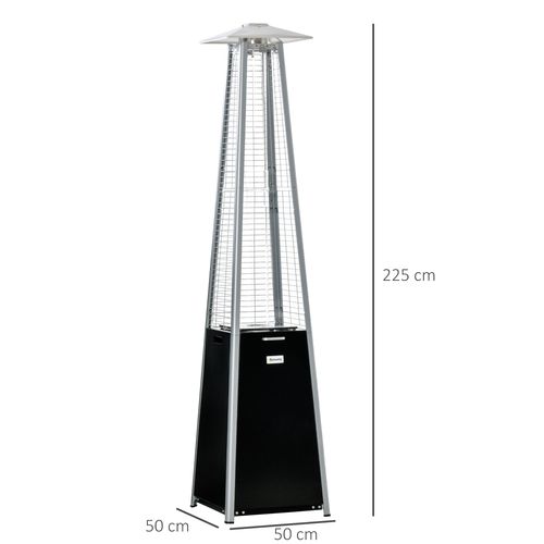 11.2KW Outdoor Gas Heater Freestanding Pyramid Propane Garden Tower Heater