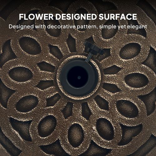 Outsunny 21kg Resin Garden Parasol Base Umbrella Stand with Wheels