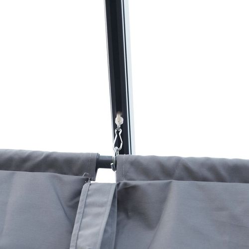 Outsunny 4 x 3(m) Metal Outdoor Pergola with Retractable Roof, Outdoor Gazebo Canopy Shelter with Drainage Holes for Garden, Patio, Lawn, Grey