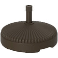 Outsunny Garden Parasol Base, 28kg Sand Filled, 23kg Water Filled, Brown