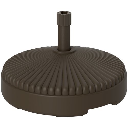 Outsunny Garden Parasol Base, 28kg Sand Filled, 23kg Water Filled, Brown
