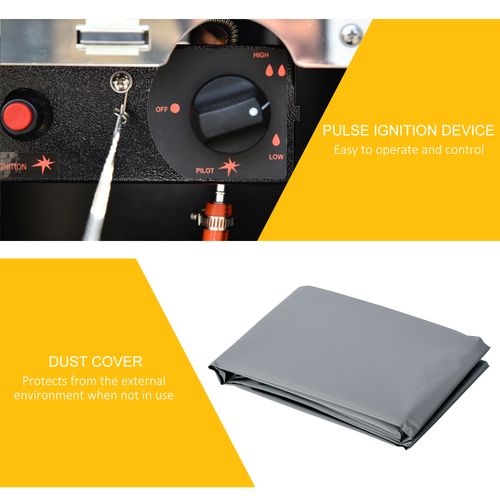 11.2KW Outdoor Gas Heater Freestanding Pyramid Propane Garden Tower Heater