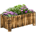 Premium Fir Wood Plant Pot - Raised Flower Bed Planter 4ft - Best Quality - Easy Assembly - Ideal for Garden Vegetables