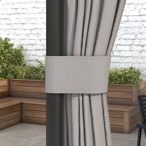 Outsunny 3 x 3(m) Patio Gazebo Garden Shelter w/ Mosquito Netting, Light Grey