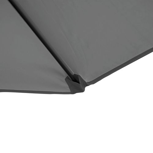 2.5M Garden Cantilever Parasol W/ 360 Rotation and Cross Base, Dark Grey