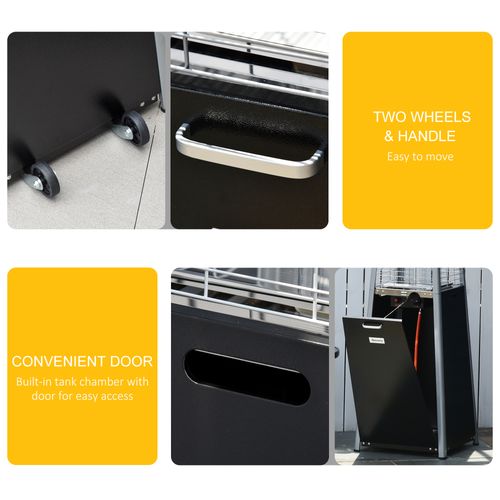 11.2KW Outdoor Gas Heater Freestanding Pyramid Propane Garden Tower Heater