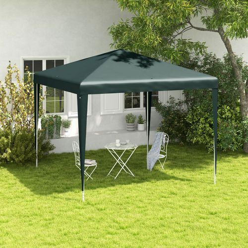 Outsunny Garden Gazebo Marquee Party Tent Wedding Canopy Patio Green 2.7 x 2.7m