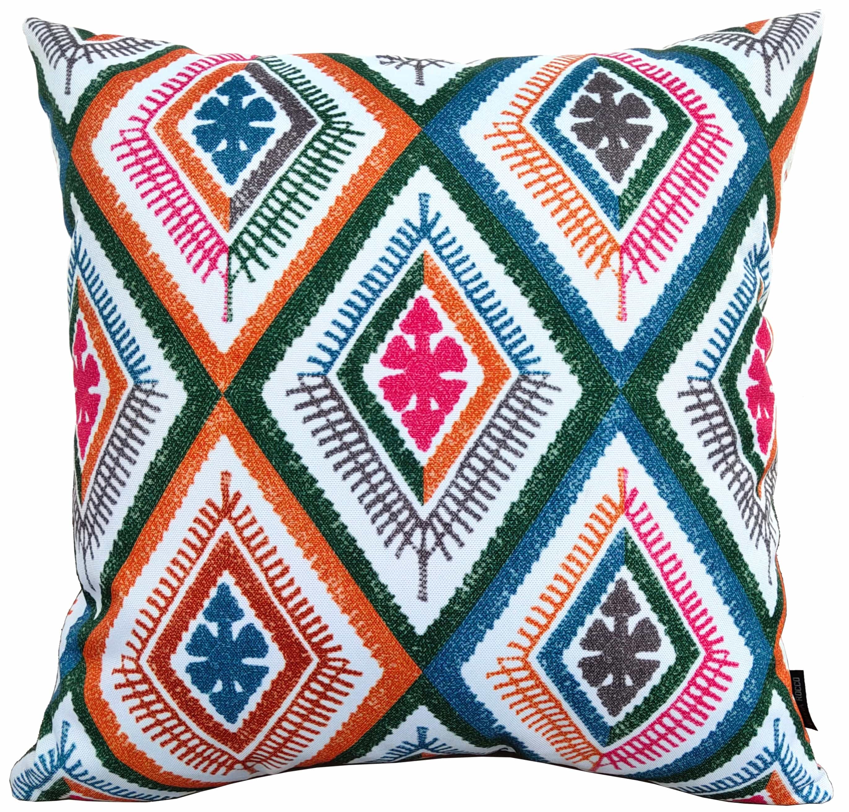 OLIVIA ROCCO Vibrant Meze Outdoor Waterproof Cushion Covers 43x43 cm Polyester for Garden Bench Patio and Indoor Cushions
