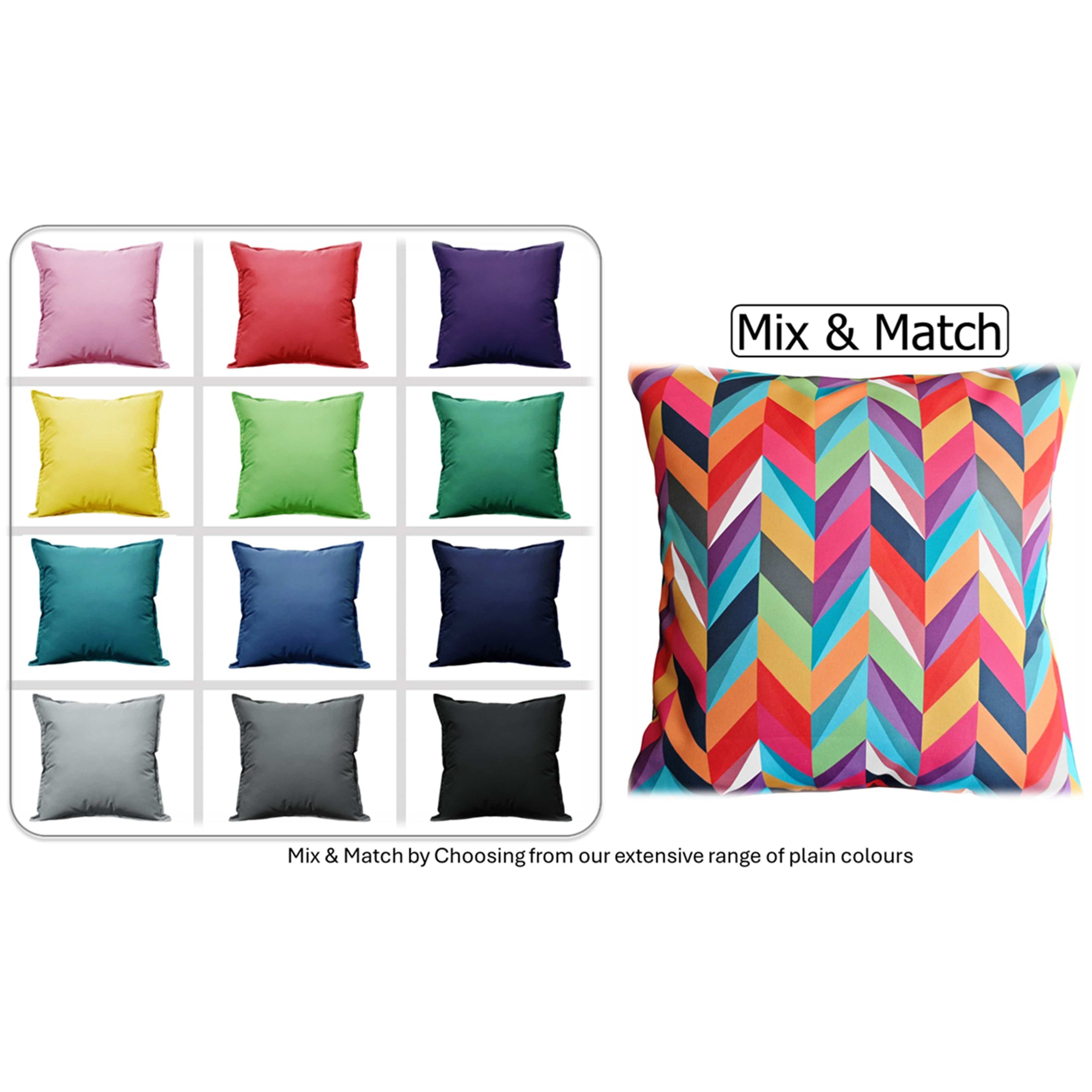 OLIVIA ROCCO Cushion Covers 43x43 Cm Outdoor Waterproof Breathable For Garden Patio Sofa Indoor Use Protects Cushions From Spills Sun Wear