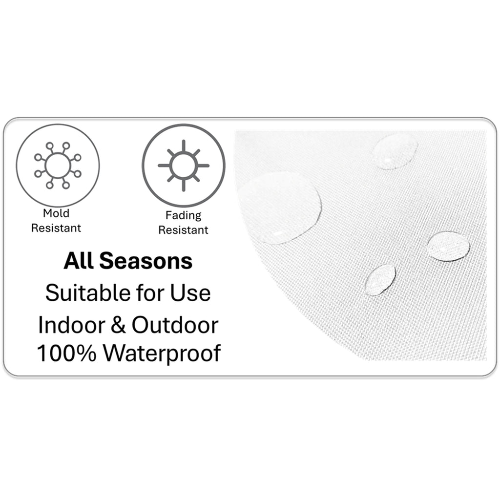 OLIVIA ROCCO Cushion Covers 43x43 cm Waterproof Breathable Outdoor Indoor Use Milano Natural Sun Resistant Protective For Garden Benches Sofas Beds