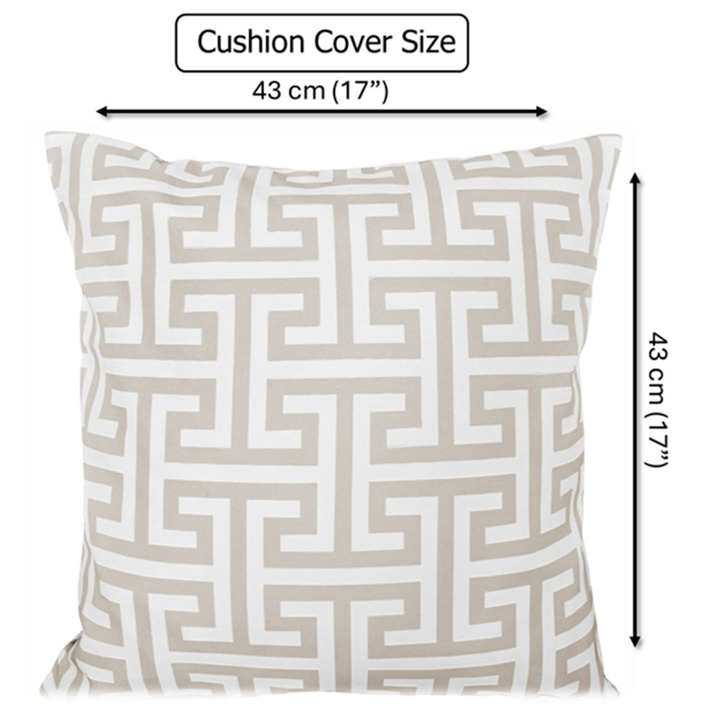 OLIVIA ROCCO Cushion Covers 43x43 cm Waterproof Breathable Outdoor Indoor Use Milano Natural Sun Resistant Protective For Garden Benches Sofas Beds