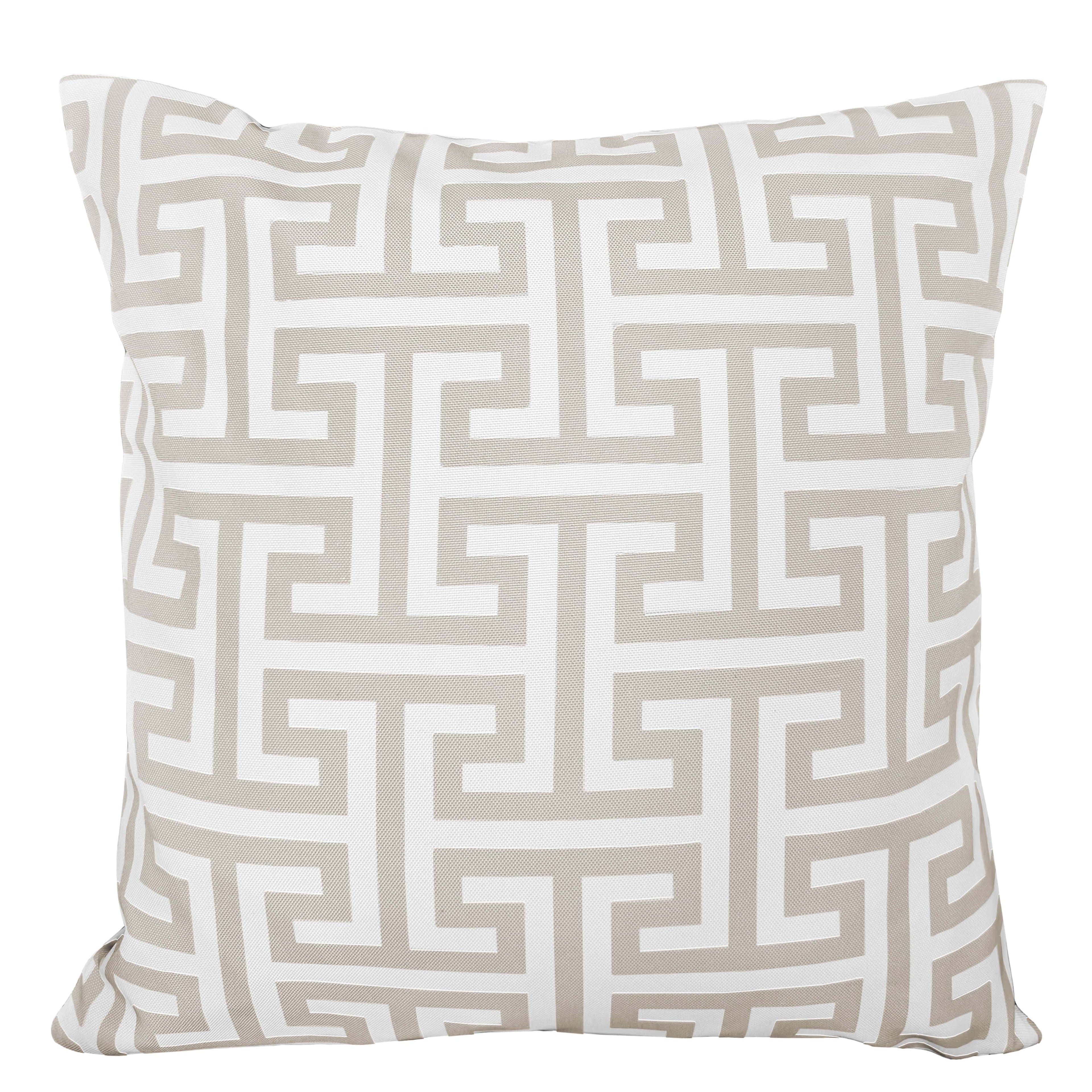 OLIVIA ROCCO Cushion Covers 43x43 cm Waterproof Breathable Outdoor Indoor Use Milano Natural Sun Resistant Protective For Garden Benches Sofas Beds